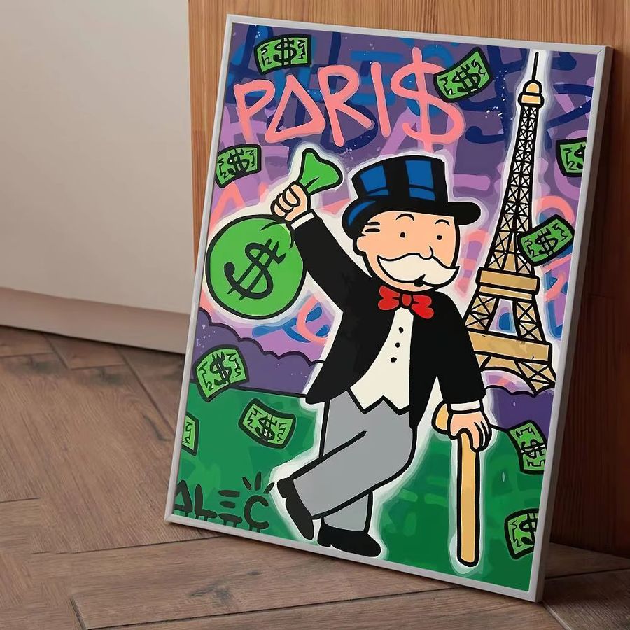 Alec Monopoly Inspiring Money Poster selbstklebender wasserfester Papieraufkleber Wanddekoration Multicolor - Bild 5