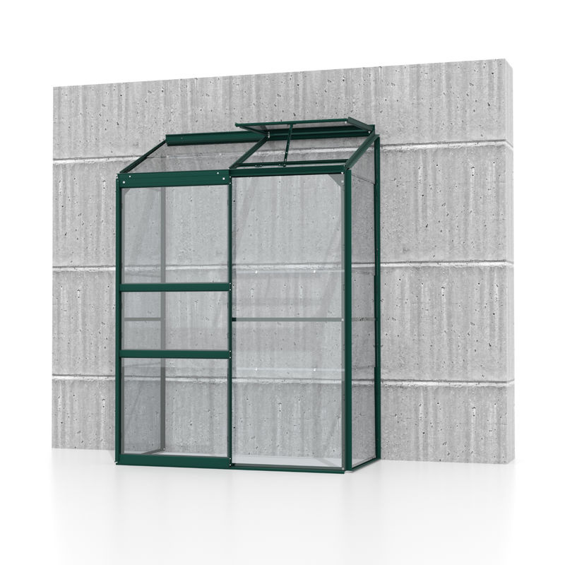 Vitavia Anlehn-Gewächshaus Ida 900 in Smaragdgrün mit 0,9 m² und Sicherheitsglas - Bild 3