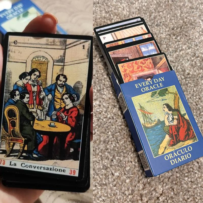 IYUEQIANLI Oracle Sibyl Karten Jeden Tag Deck Kartenspiel Italienisch 52-teiliges Set - Bild 2