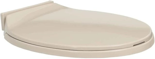 vidaXL Toilettensitz mit Absenkautomatik in Aprikose, oval aus Kunststoff, B: 42,5 cm, T: 35,0 cm - Bild 1