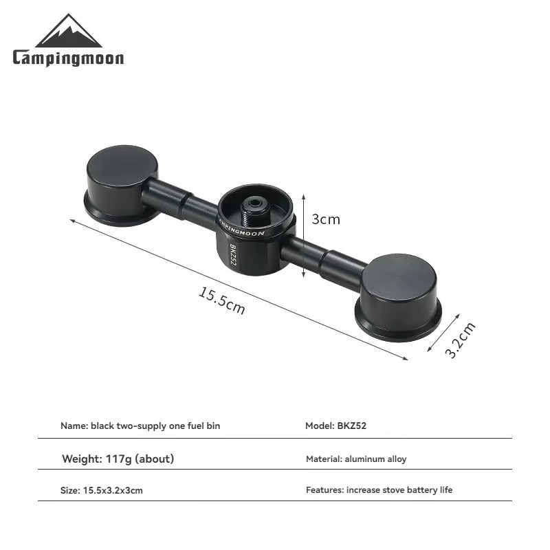 Bianqi Adapter für Dual- und Single-Kraftstoffkanister zur Nutzung mit Bianqi Herdbrenner als Campingzubehör für Outdoor-Einsätze - Bild 2