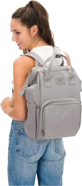 Fillikid Wickelrucksack Barcelona in Grau, B/H/T: 42,0 x 31,0 x 22,0 cm - Bild 1