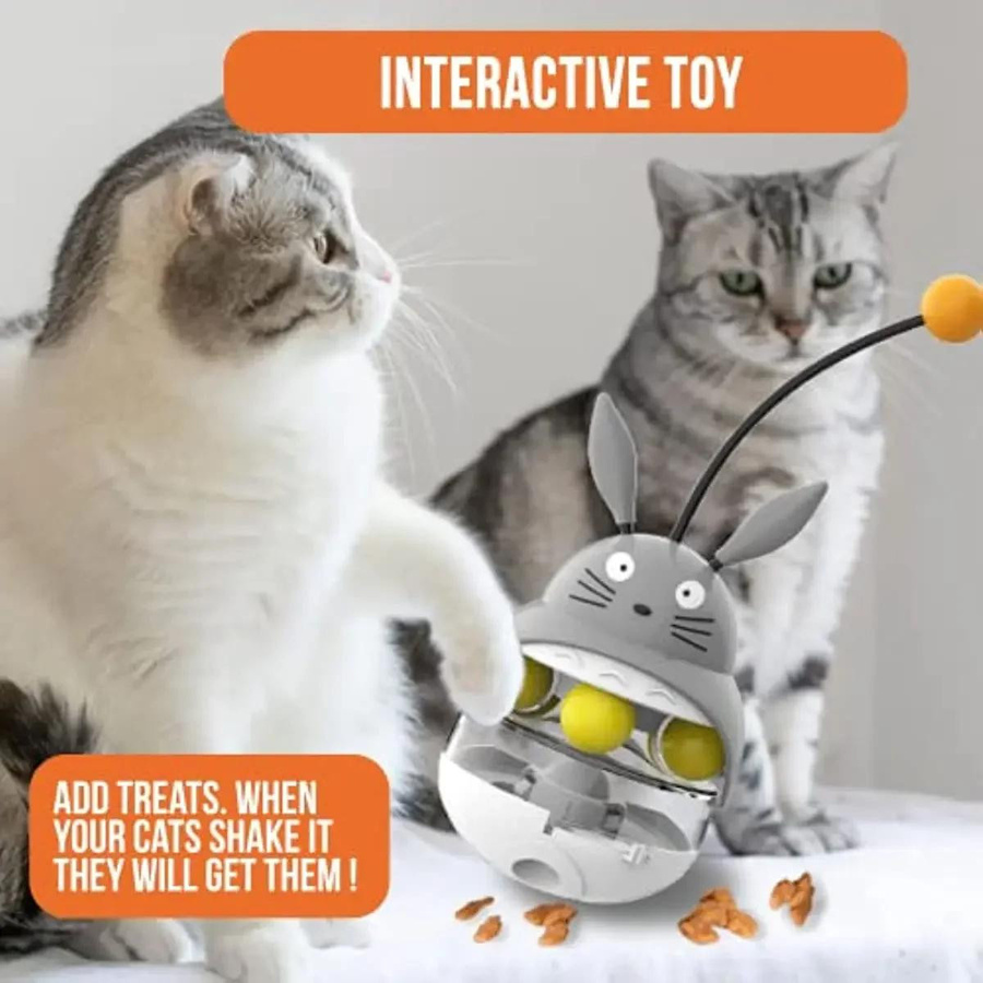 ATUBAN Interaktives Katzen-Futterspender-Spielzeug mit Glocke - Bild 5