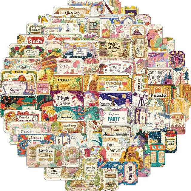 50 Stück Dream Partner Series Aufkleber wasserfest zur Dekoration von Telefon, Notebook und Gepäck in Multicolour - Bild 1