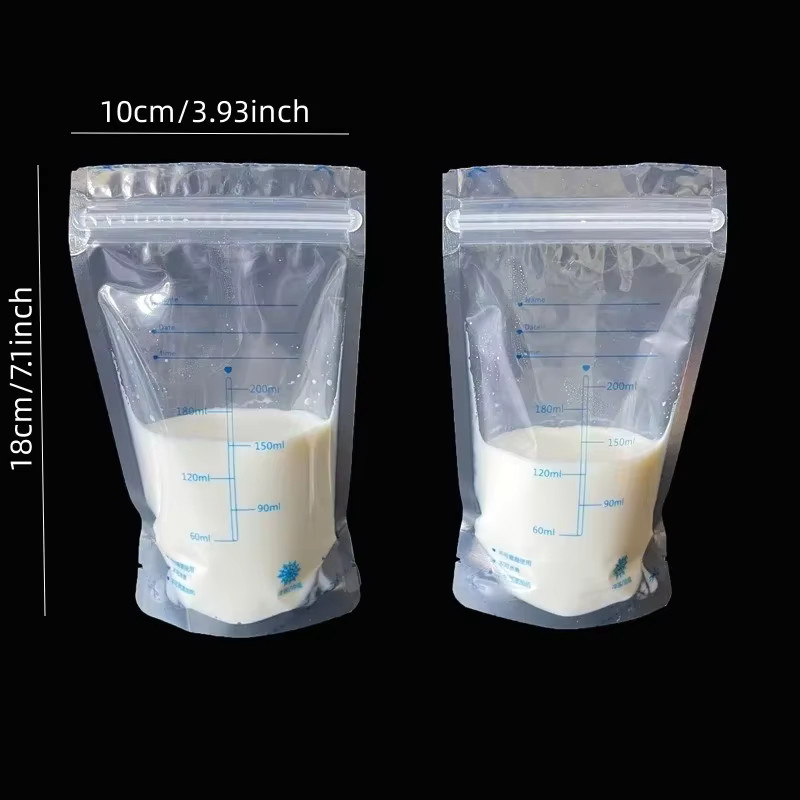 30 Stück transparente Muttermilch-Aufbewahrungsbeutel zum Einfrieren für Babynahrung mit 250 ml Füllmenge - Bild 2