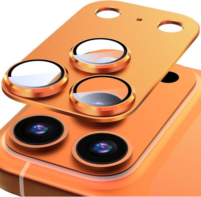 Objektivschutz für iPhone 17 Pro Max und iPhone 17 Pro Air aus Aluminiumlegierung und gehärtetem 9H Glas in Silber - Bild 1
