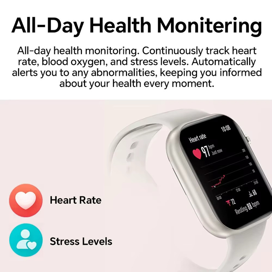 HONOR CHOICE InFoWear Watch 2i Smartwatch, Globale Version, 1,85 Zoll AMOLED-Bildschirm, Schwarz - Bild 3