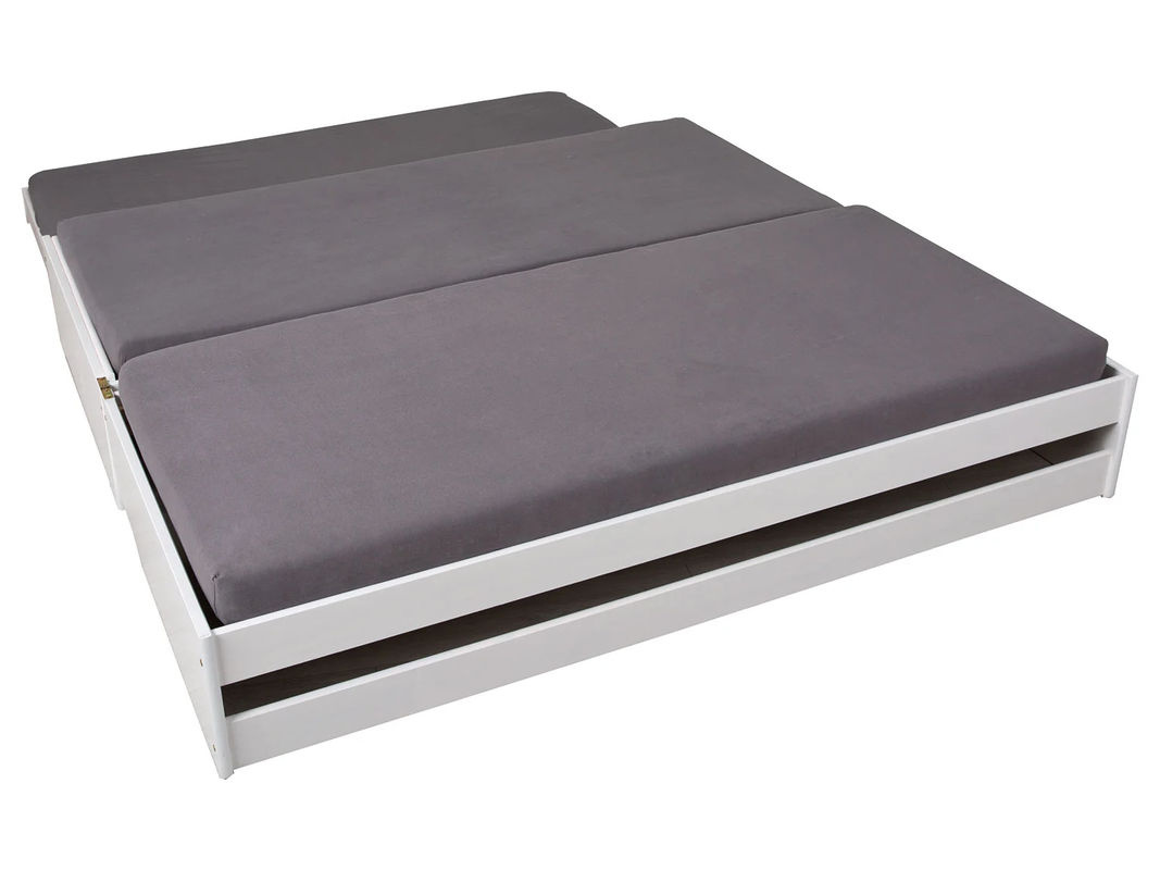 INTER LINK Funktionsbett Lotar in Weiss mit Schubladen und Doppelrosten, B/T: 90 x 200 cm - Bild 3