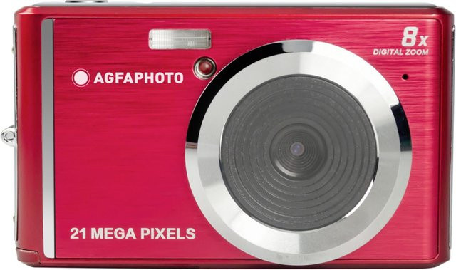 AgfaPhoto DC5200 Digitale Kompaktkamera in Rot mit 21.0 Megapixel und USB-C Anschluss - Bild 1