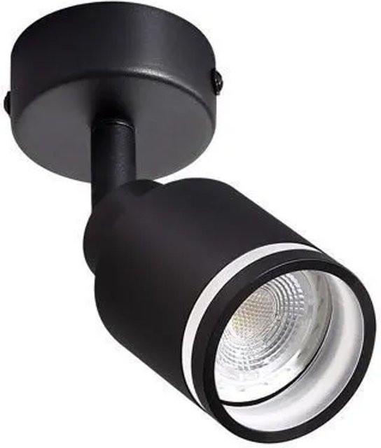 NETTLIFE Deckenstrahler aus Metall in Schwarz mit transparentem Glas, verstellbar und mit GU10 Fassung - Bild 1
