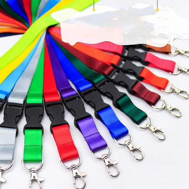 Sicherheits-Lanyard als Halsriemen für Handy, ID oder Namensschild in Rot für Damen und Herren - Bild 1
