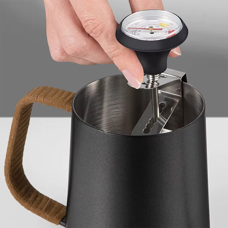 KOQZM Milchaufschäumthermometer aus Edelstahl in Silber zur Temperaturüberwachung von 0 °C bis 100 °C für Kaffee, Milchschaum und Schokolade - Bild 3