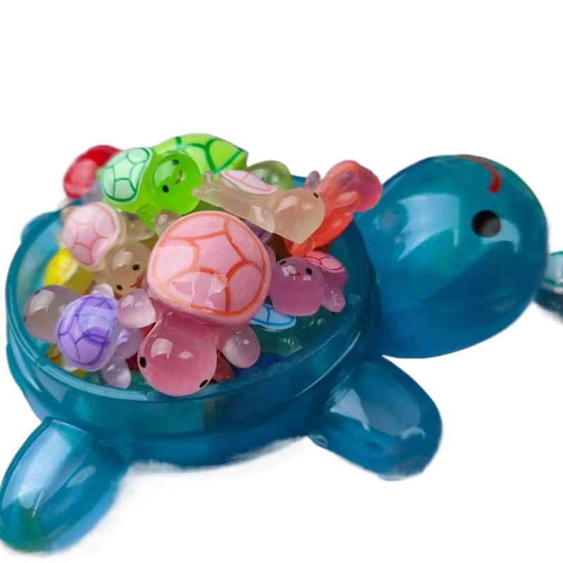 WHPHous Nachtleuchtende Schildkröten-Figuren aus Kunstharz als Deko-Ornament für Schreibtisch und Landschaftsgestaltung - Bild 3