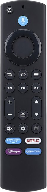 Amazon Sprachfernbedienung für Smart TV Cube (1., 2. und 3. Generation) und Smart TV Stick in Schwarz - Bild 1