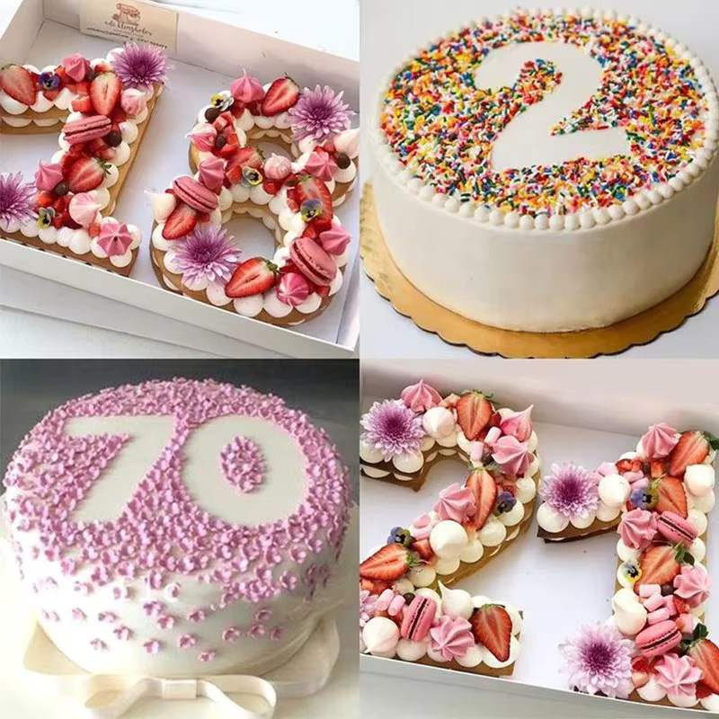 VIE LENTE Zahlen-Kuchenform Set mit 9 Stück für Schokolade und Gebäck zur DIY-Dekoration - Bild 2