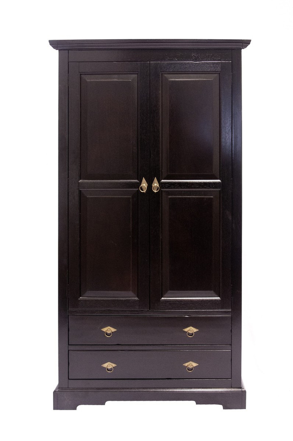 SIT Aktenschrank SAMBA aus Akazienholz in Schwarz, B/H: 98 x 183,5 cm - Bild 1
