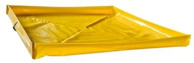 Faltbare Auffangwanne für Kleingebinde Quick, Gelb, Volumen 265 l, B/T/H: 150 x 150 x 12 cm - Bild 1