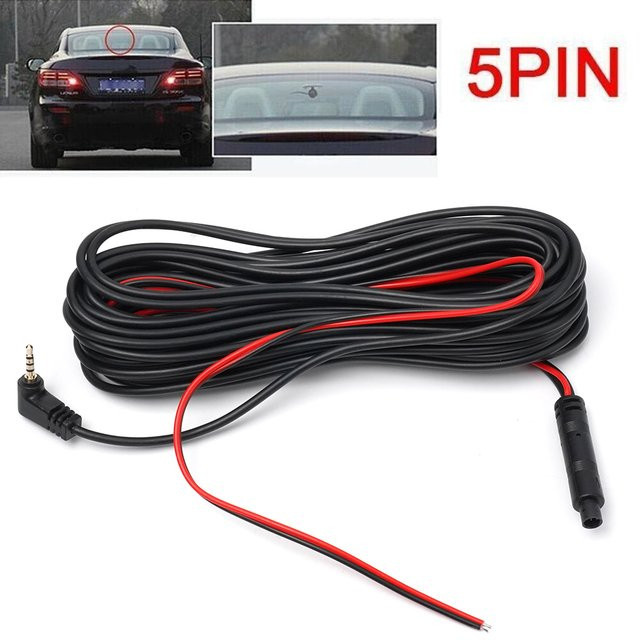 Auto Dash Cam Verlängerungskabel für Rückfahrkamera, 10 m 5Pin AV Kabel mit 2,5mm Anschluss, Schwarz - Bild 1