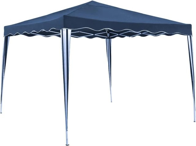 DELUKE Pavillon STEFAN Campingpavillon aus Polyester in Blau-Weiß B/T/H: 300 x 300 x 260 cm - Bild 1