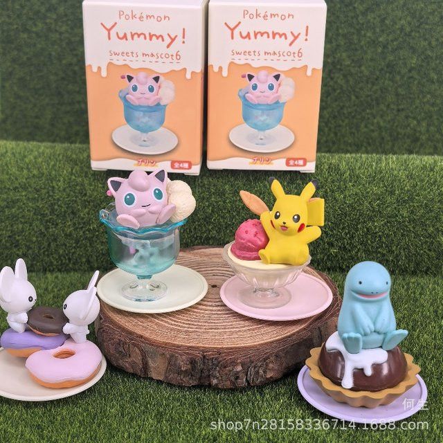 Pokemon Yummy Sweets Macot 6 Blindbox Eisbecher Anime-Figur zum Sammeln - Bild 1