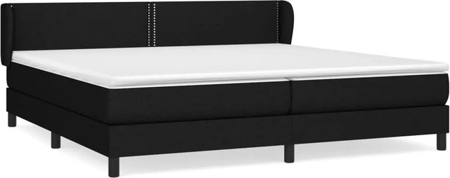 vidaXL Boxspringbett Hybrid mit Matratze und Kopfteil, Schwarz, B/T/H: 200 x 200 x 203 cm - Bild 1