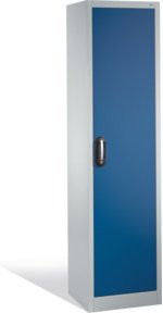 C+P Werkzeugschrank mit Drehtür und 4 Regalböden, Korpus Lichtgrau, Front Enzianblau, H: 195 cm, B: 50 cm, T: 40 cm - Bild 1