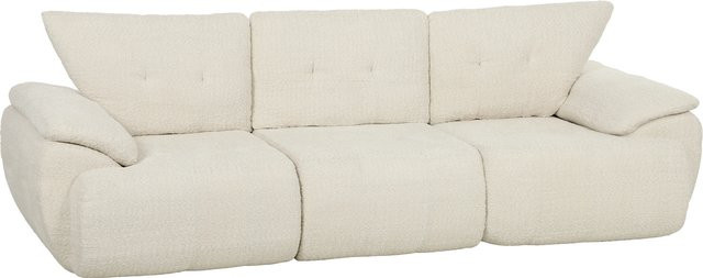 HOMCOM 3-Sitzer Sofa in Cremeweiß mit Chenille-Optik, modernes Loungesofa für Wohnzimmer und Schlafzimmer, Breite: 260 cm - Bild 1