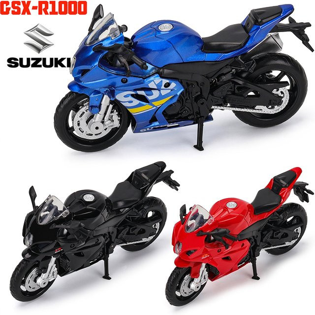 MSZ Suzuki GSX-R1000 Motorradmodell, 1:18, Metall - Bild 1