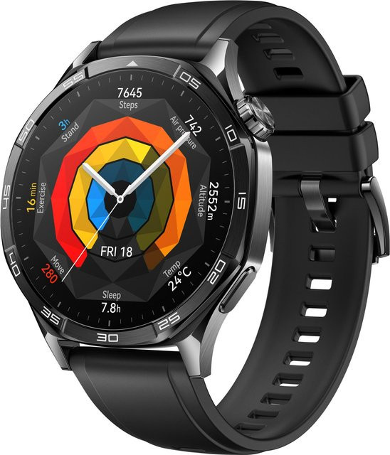 Huawei Watch GT 5 Smartwatch Schwarz 46 mm mit NFC und Bluetooth - Bild 2