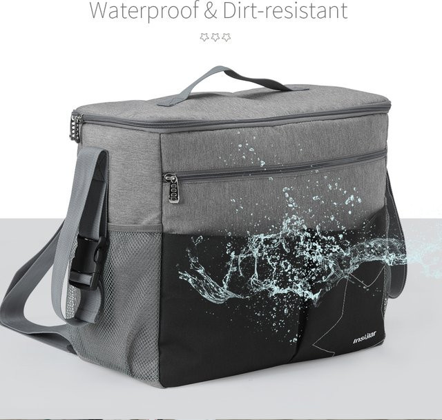 Wasserdichter Wickeltaschen-Rucksack für Babys mit großem Fassungsvermögen in Schwarz und Grau - Bild 1