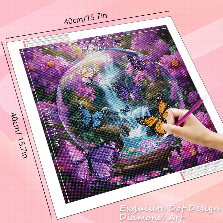 HUACAN Diamantmalerei Schmetterling Tier, Mosaik Komplettset, für Erwachsene - Bild 2