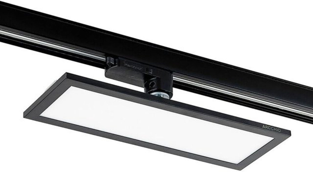 Arcchio Hairis 3 Phasen LED Panel Deckenlampe in Schwarz aus Kunststoff und Aluminium mit neutralweißem Licht - Bild 1