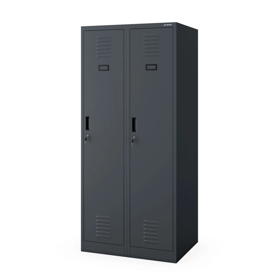 Jan Nowak Garderobenschrank Kacper D600 aus Metall in Anthrazit Matt, H x B x T: 180 x 80 x 60 cm - Bild 2