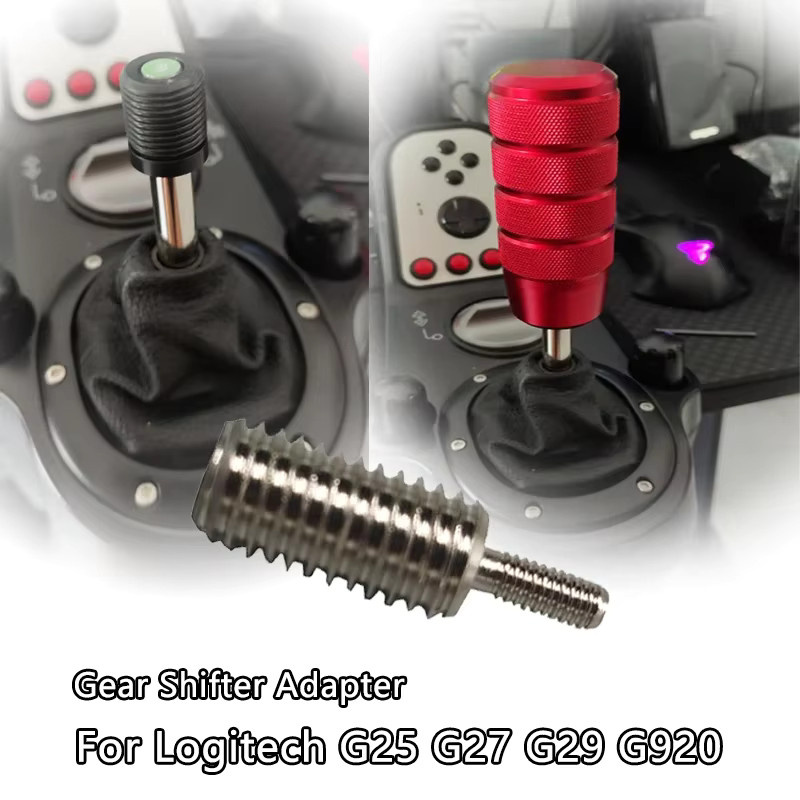 Aluminium Schalthebel Adapter 10x1,5 für Logitech G25 G27 G29 G920 Modifikation in Silber - Bild 4