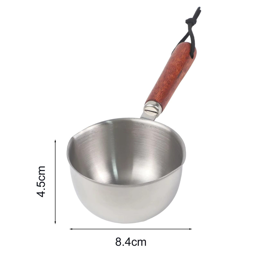 LEENKEA Edelstahl Milchtopf zum Schmelzen von Butter und Öl, Silber, 150 ml / 300 ml / 500 ml - Bild 6