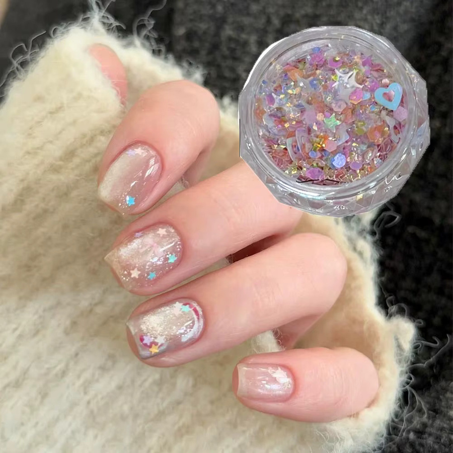 MAFANAILS Nagelglitzer-Pailletten, bunt, gemischt, glänzend - Bild 2