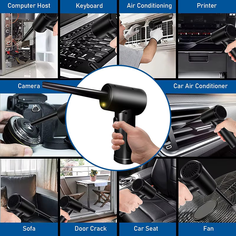 BESY Wireless Air Duster Cordless Luftgebläse mit 51000 RPM in Schwarz zur Reinigung von Tastatur, PC und Kamera - Bild 2