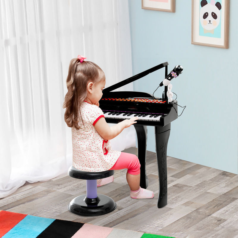 HOMCOM Hocker für Kinder Musikinstrument, Schwarz, ab 3 Jahre - Bild 2