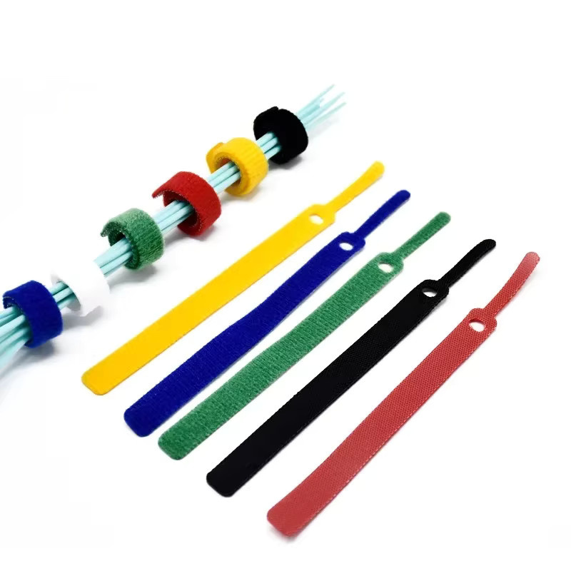 20 Stück wiederverwendbare Kabelbinder aus Nylon mit Klettverschluss und doppelseitigem Klebeband in Multicolour - Bild 2