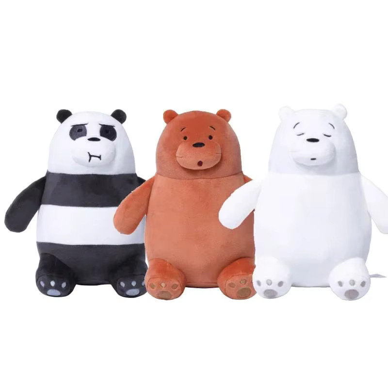 HUGKIS We Bare Bears Dekokissen Multicolor, weiches Plüschkissen mit Panda und Braunbär für Sofa und Bett - Bild 3