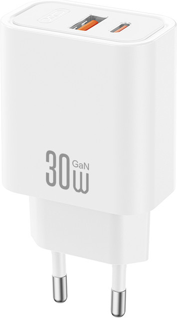 XO Design Netzteil CE42 mit 30W und 3A, 1 x USB-A und 1 x USB-C, Weiß - Bild 1