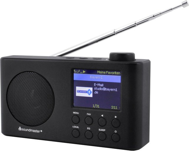 Soundmaster IR6500SW portables Internetradio mit Akku, Farbdisplay, DAB+, FM und Bluetooth in Schwarz oder Weiß - Bild 1