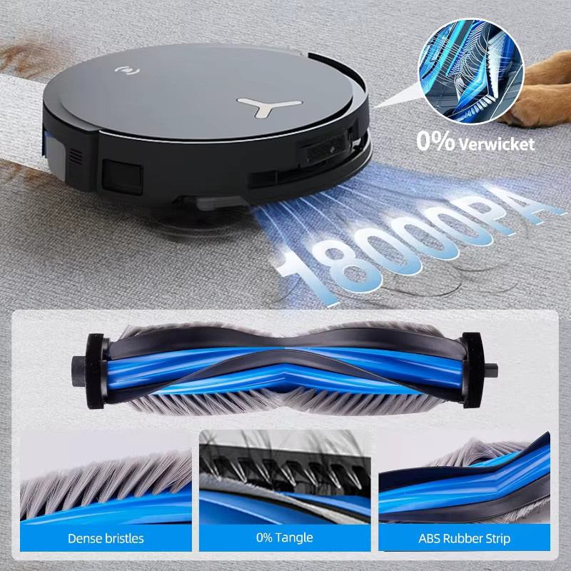 Ecovacs Zubehör-Set für Roboter-Staubsauger mit Hauptseitenbürsten, Wischtüchern, HEPA-Filtern und Staubbeuteln in Grün und Silikon - Bild 3