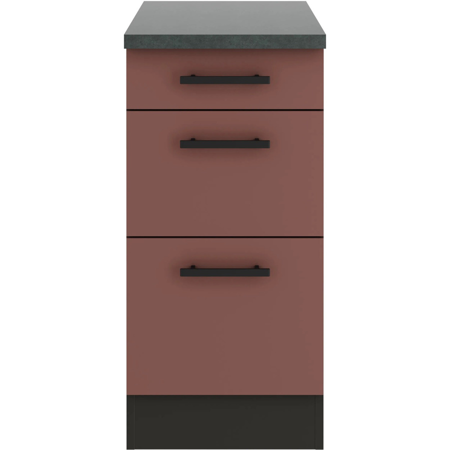 OPTIFIT Nizza407 Küchen-Unterschrank in Rostrot mit modernem Design und melaminbeschichteter Oberfläche, Breite: 40 cm - Bild 2