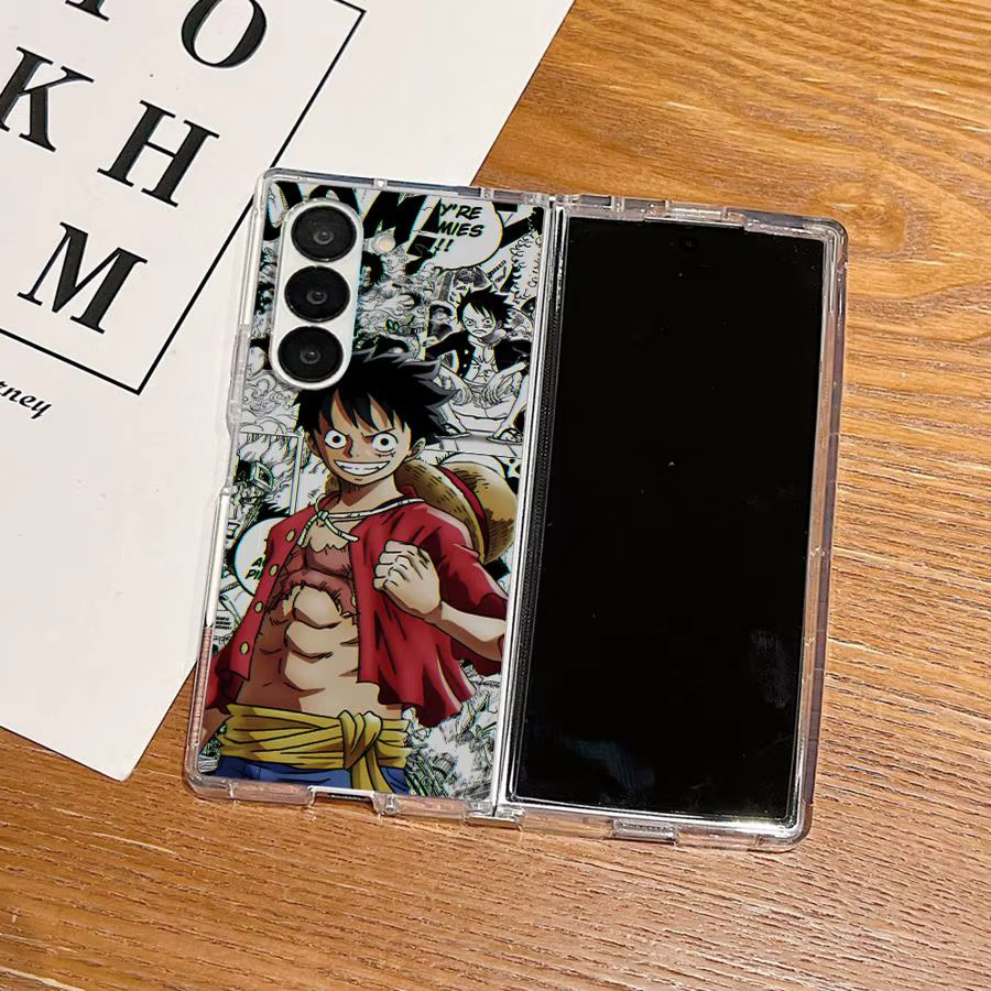 Transparente weiche Handyhülle im Anime One Piece Design für Samsung Galaxy Z Fold 3, Z Fold 4, Z Fold 5, Z Fold 6 und Z Fold 7 - Bild 2
