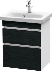 Duravit Waschtischunterschrank DuraStyle, Wandhängend, Schwarz/Weiß, B: 50 cm, T: 36,8 cm, H: 61 cm - Bild 1