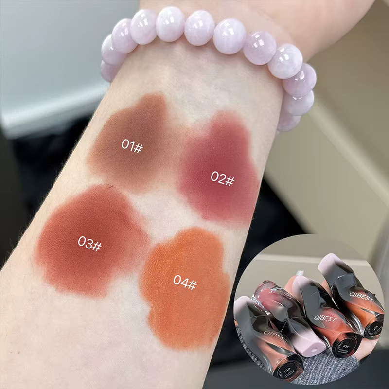 QIBEST Flüssiger Lippenstift, Rot, Matt, Damen - Bild 5