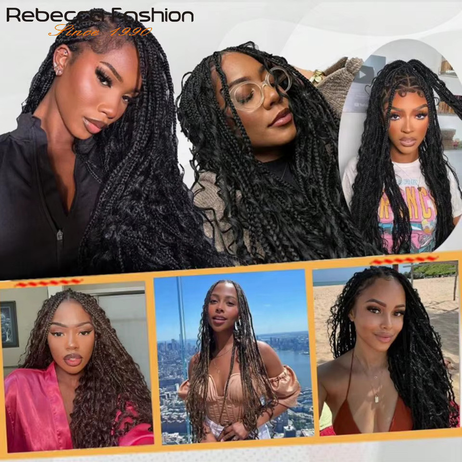Rebecca Hair Crochet Boho Locs Haarverlängerung, 24 Zoll, Echthaar-Locken - Bild 5