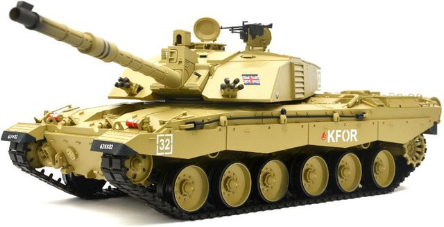 TPFLiving Britischer Challenger 2 RC-Panzer, Maßstab 1:16, ferngesteuert, mit Abschussfunktion - Bild 1
