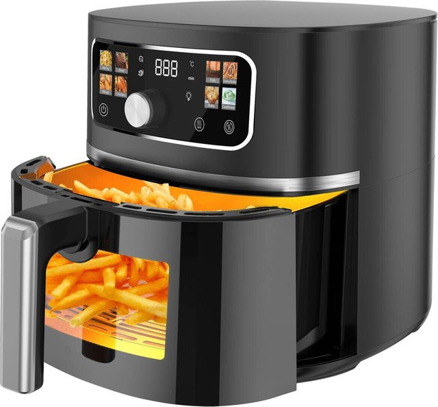 Emerio Heißluftfritteuse AF-132740.2 in Schwarz aus Kunststoff mit 5,7 l Volumen, B/H/L: 29,1 x 28 x 36,2 cm - Bild 1